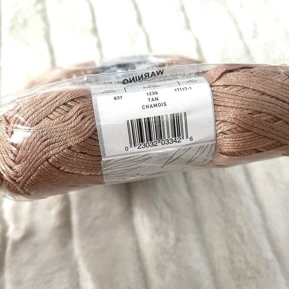 NEW Lion Brand Truboo Yarn (Tan Chamois) 3 x Sheins - Picture 4 of 4